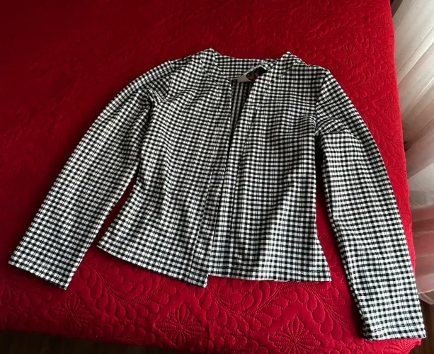 Blazer Quadriculado preto e Branco 