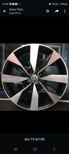 Rodas Gol/Voyage aro15 novas em até 10x de R$256,00 no cartão de crédito