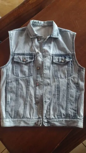 Colete jeans antigo tamanho -M