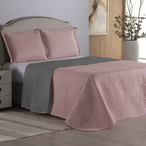 Cobre Leito Cama Casal Rosa Bronzeado