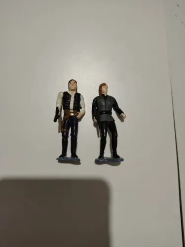 2 Miniaturas Colecionáveis Star Wars - Hansolo e Luke - anos 90