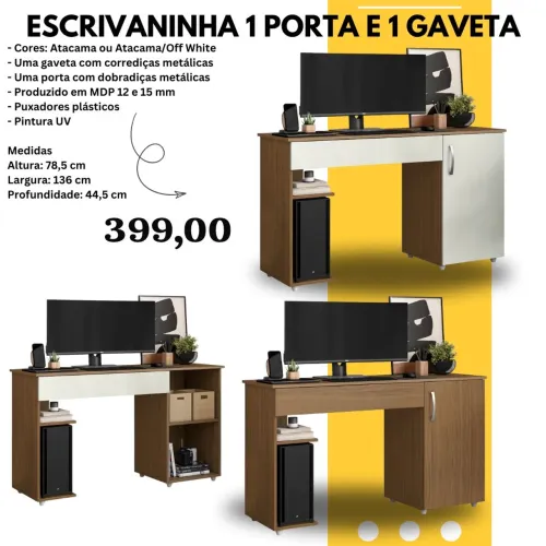 Escrivaninha 1 Porta e 1 Gaveta FRETE GRATIS - ENTREGA HOJEEE !! 