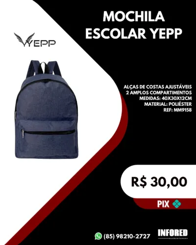 Mochila escolar Yepp MM9158