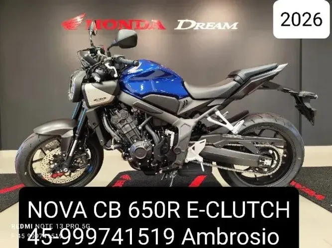 nova CB 650  R  E CLUTCH  LANÇ