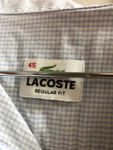 Camisa Lacoste Regular Fit Azul e Branca