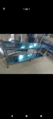 Mesa de aço inox 2.60 x60 nova 