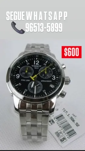 Relógio TISSOT Prc 200 - Fundo Preto - Todo Funcional