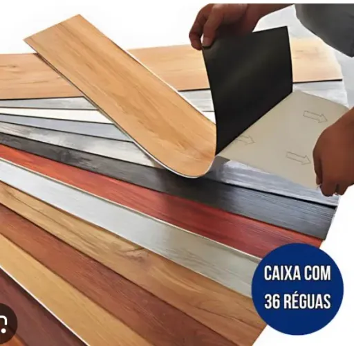 Piso Vinílico Autocolante - Caixa com 36 Réguas