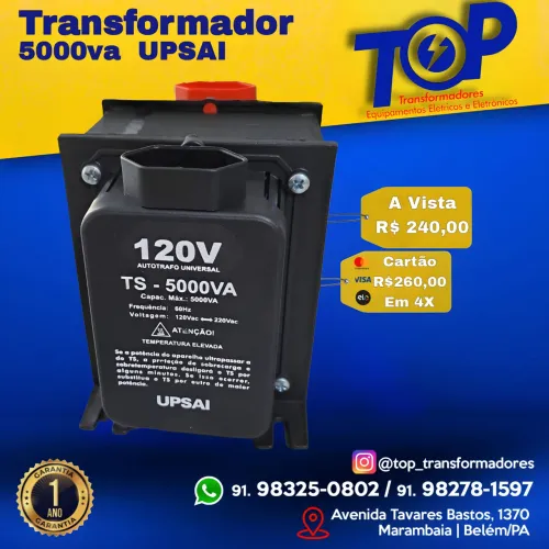 Transformador 5000va para splits de 12.000 btus