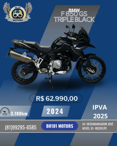 BMW F850 GS Triple Black 2024