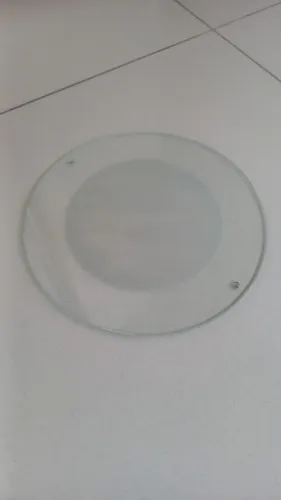Vidro redondo temeprado de 23,5cm de diãmetro para luminária 