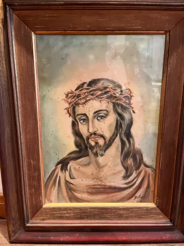 Tela em aguarela da imagem de Jesus Cristo