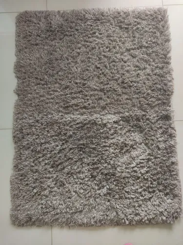 LINDO tapete peludo cinza para sala 1.37 x 1.00