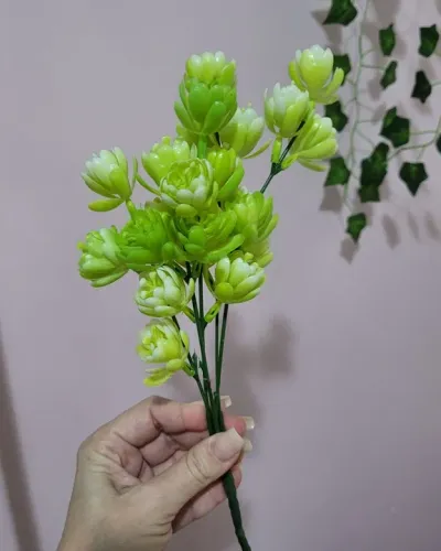 Planta Flores Artificiais Verde