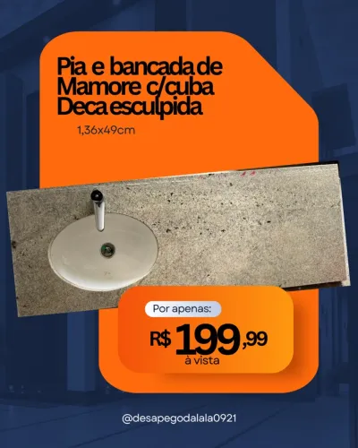 Cuba Esculpida de Mármore - 4x62,50