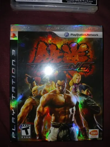 Jogo de PS3 Tekken 6 com Capa Holografica e Luva Novo e Lacrado
