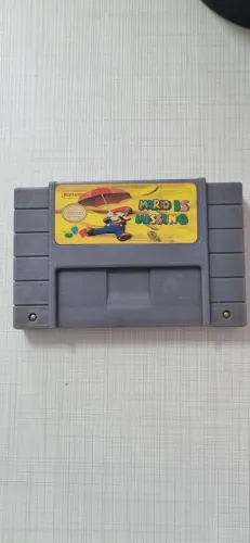 Fita de Super Nintendo Snes- Mario Is Missing 