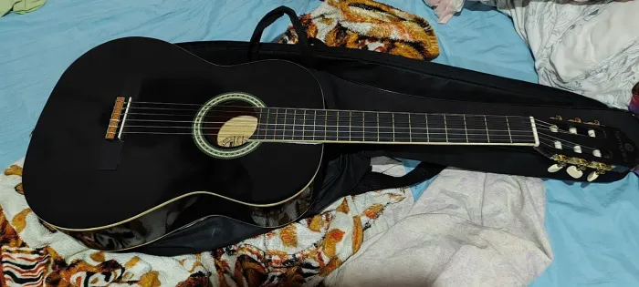 Violão Acústico Preto ( afinador e palheta de brinde)