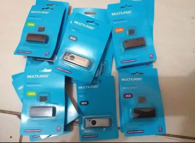 Pen Drive e cartao de memória Multilaser 4gb, 8gb, 32gb- Novo