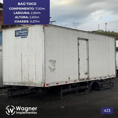 BAÚ PARA CAMINHAO TOCO DE 7,00m - IMPLEMENTO RODOVIARIO 7 METROS 13180 17190 1717 1719 