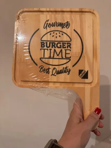Tábua de madeira para hambúrguer gourmet - Burger Time