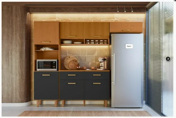 Conjunto completo de armários de cozinha ideal para organizar seu espaço com estilo e prat