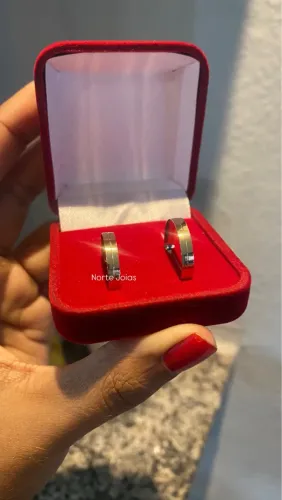 Par de Ouro 18K, Alianças de 3mm, Teresina