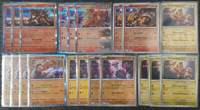 Deck entei cartas originais de pokémon