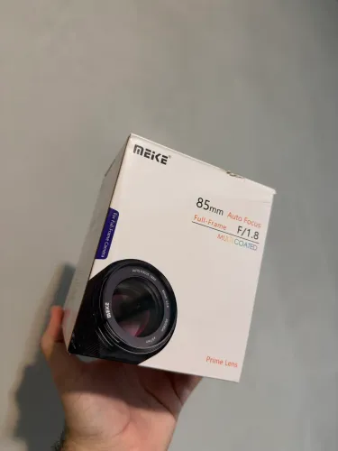 Lente Meike 85mm F1.8 FF STM Full Frame Sony E-mount - Completa com caixa