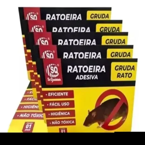 Ratoeira Adesiva Cola Pega Rato 10 Und Super Cola Pega Tudo