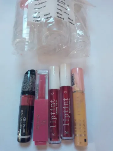 Kit de Maquiagem Novo + Kit Frascos de Viagem