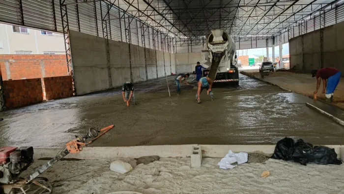 Piso concreto polido, intertravo e outros.