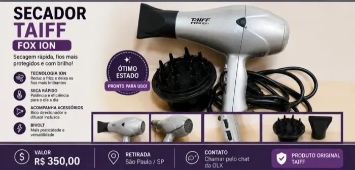 Secador Taiff Fox Ion