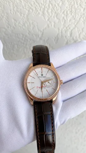 Relógio Pagani Design Cellini Rose Gold Cristal Safira - Impecável