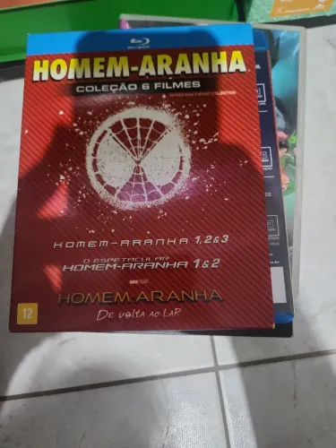 Blu-ray box com 6 filmes do homen aranha 