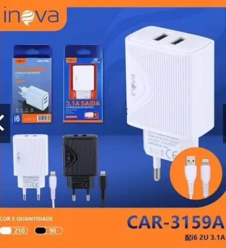 Carregador de Celular2 Saídas USB para I Phone Apple