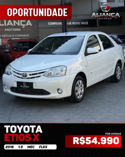 Toyota Etios X Sedan 1.5 Flex 16V 4P Mec. 2016