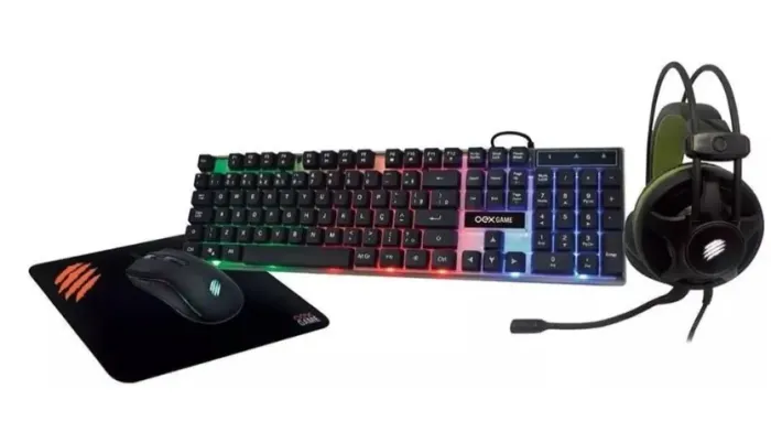 Combo Gamer OEX Argos 4 em 1 (Mouse, Teclado, Headset e Mousepad) TM-304