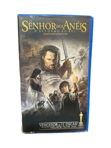 VHS Senhor dos Anéis O retorno do Rei Legendado Fitas Duplas VHS