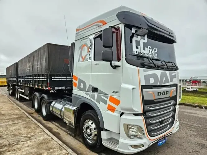 DAF XF 460 6x2 Ano 2022 Automático geladeira + Bitrem Graneleiro Randon ano 20 7.5 x 1.80