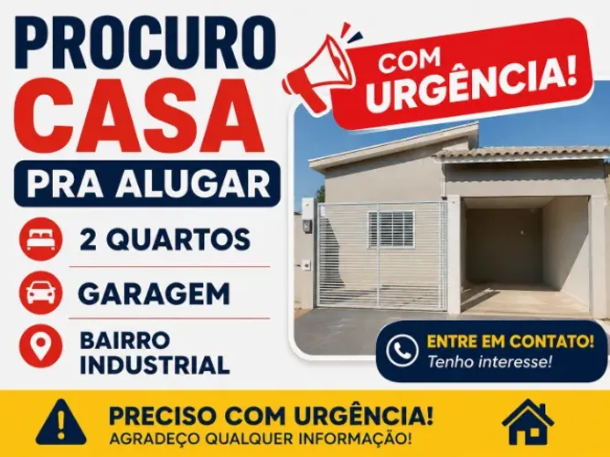 ALUGO CASA 2 QUARTOS COM GARAGEM