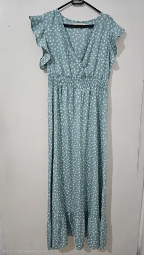 Vestido de bolinha azul