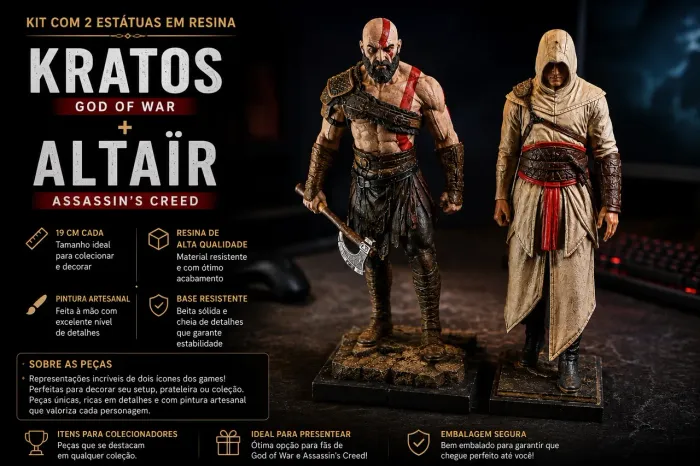 Kratos (God of War) 19cm Assassin?s Creed (Altair/Ezio) 19cm