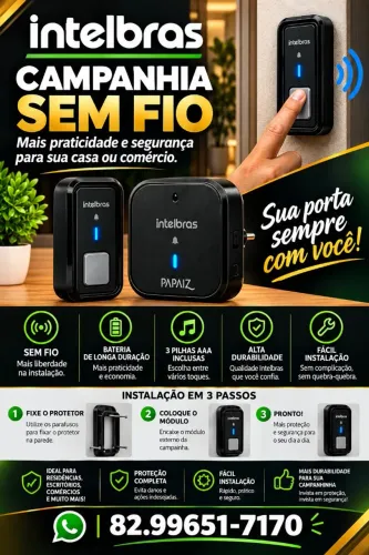 Campanhia sem fio Intelbras