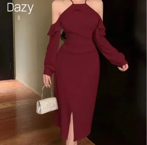Vestido midi vermelho