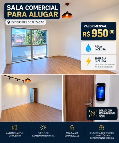 Alugo sala comercial no centro ocidental