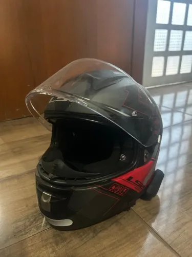 Capacete LS2 Vector Evo FF397 Tamanho 60 + Fone Bluetooth BT12