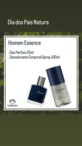 Conjunto Natura Homem Essence - Deo Parfum 25ml e Desodorante Corporal Spray 100ml