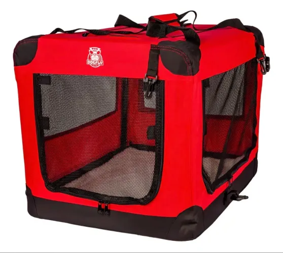 Casinha De Transporte Pet Dobrável Dogfly Carry On Tamanho M