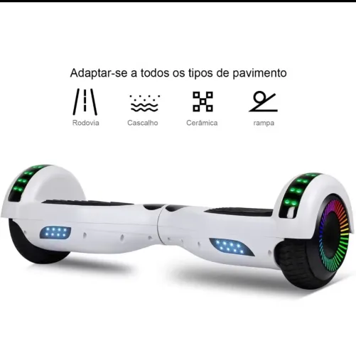 Hoverboard Overboard Infantil Skate Elétrico 6.5" Led Bluetooth